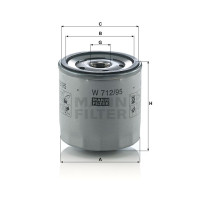 Фильтр масляный MANN-FILTER W 712/95